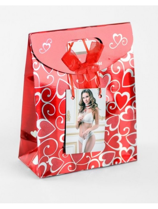 Бело-красный ошейник из натуральной кожи с нежным мехом - БДСМ Арсенал - купить с доставкой в Омске