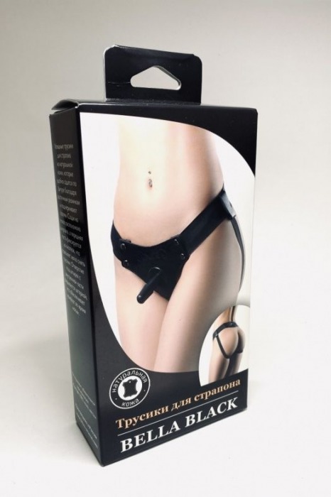 Черные трусики для страпона Bella - БДСМ Арсенал - купить с доставкой в Омске