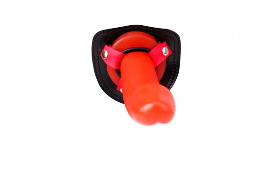 Красный страпон Thumper Strap-on на ремешках - 18 см. - Chisa - купить с доставкой в Омске