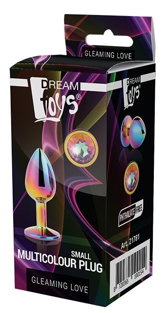 Голографическая анальная втулка с радужным кристаллом - 7,1 см. - Dream Toys - купить с доставкой в Омске