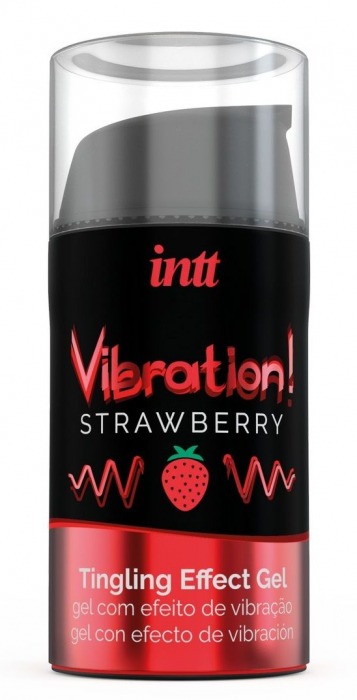 Жидкий интимный гель с эффектом вибрации Vibration! Strawberry - 15 мл. - INTT - купить с доставкой в Омске
