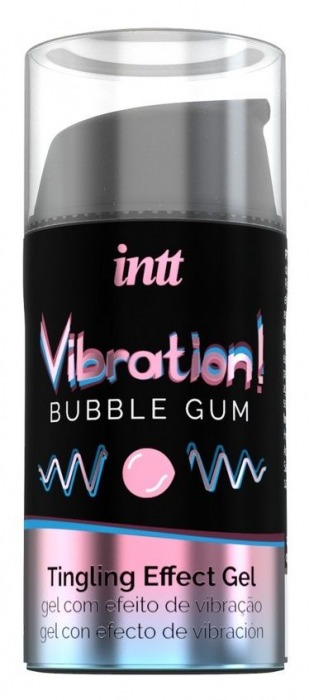 Жидкий интимный гель с эффектом вибрации Vibration! Bubble Gum - 15 мл. - INTT - купить с доставкой в Омске