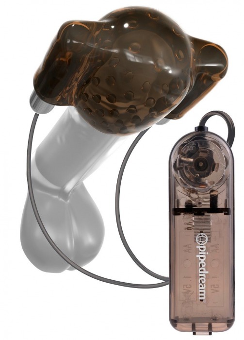 Дымчатый вибростимулятор головки пениса Dual Vibrating Head Teaser - Pipedream - в Омске купить с доставкой