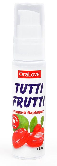 Гель-смазка Tutti-frutti со вкусом барбариса - 30 гр. - Биоритм - купить с доставкой в Омске