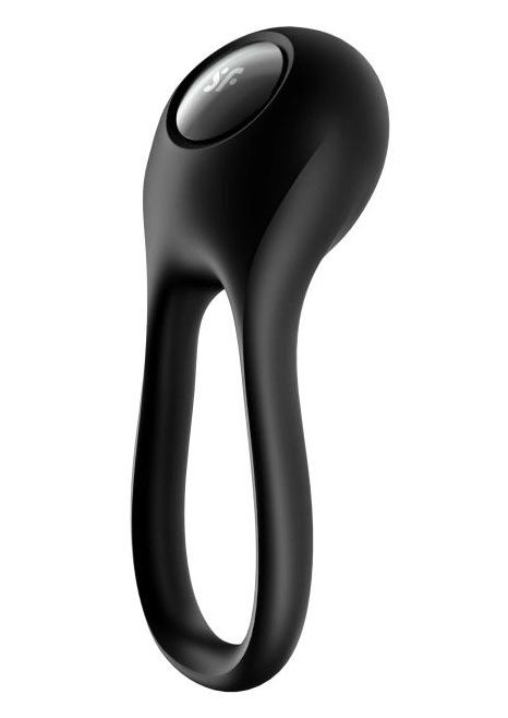 Черное эрекционное виброкольцо Majestic Duo - Satisfyer - в Омске купить с доставкой