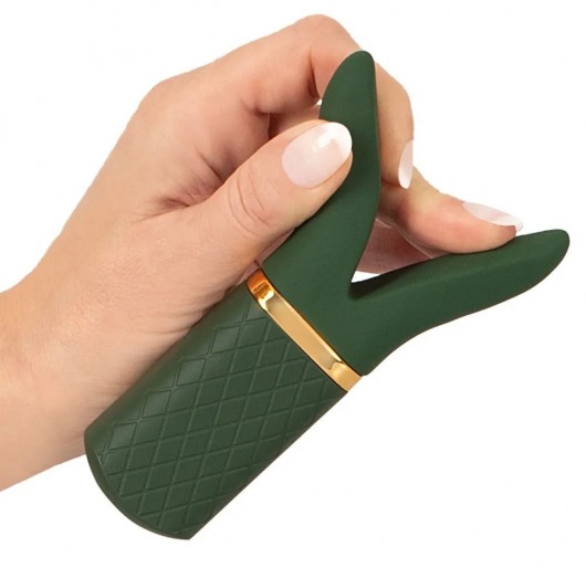 Зеленый вибратор Luxurious Split Tip Vibrator - 13,1 см. - Orion