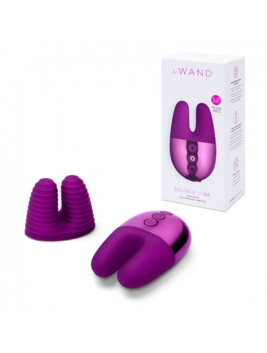 Фиолетовый вибратор с ушками Le Wand Double Vibe - Le Wand