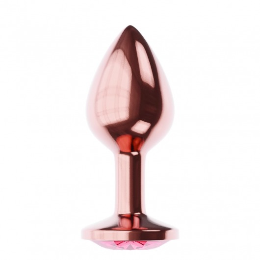 Пробка цвета розового золота с малиновым кристаллом Diamond Ruby Shine L - 8,3 см. - Lola Games - купить с доставкой в Омске