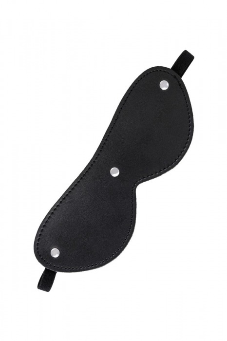 Черная кожаная маска Anonymo с мягким подкладом - ToyFa - купить с доставкой в Омске