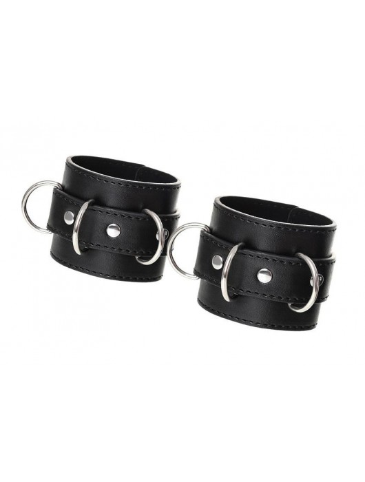 Черные наручники Anonymo на сцепке - ToyFa - купить с доставкой в Омске