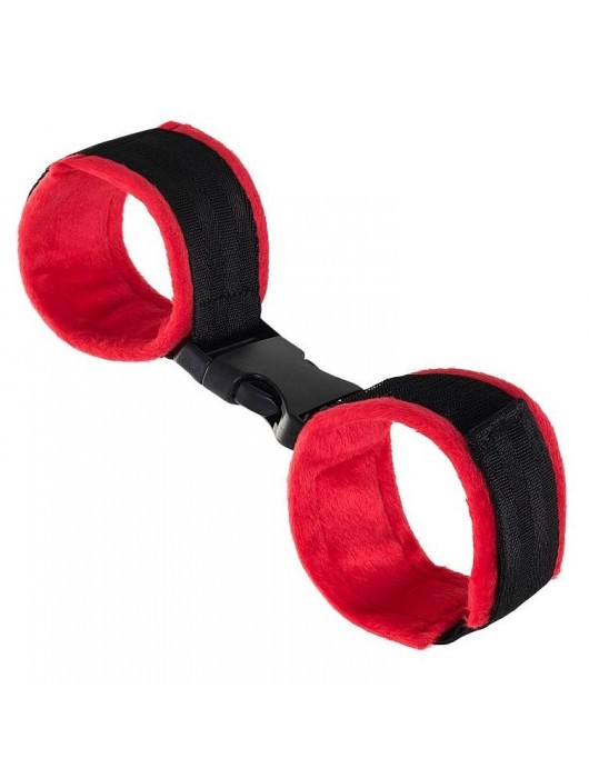 Красно-черные велюровые оковы Anonymo - ToyFa - купить с доставкой в Омске