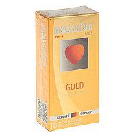 Презервативы Masculan Ultra Gold с золотым напылением и ароматом ванили - 10 шт. - Masculan - купить с доставкой в Омске