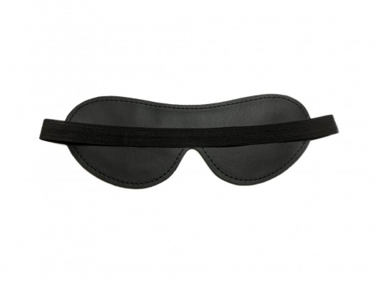 Черная лаковая маска на глаза из эко-кожи - БДСМ Арсенал - купить с доставкой в Омске