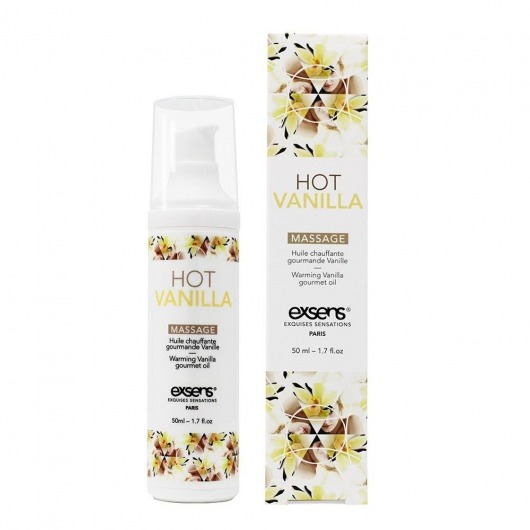 Разогревающее массажное масло с ароматом ванили Gourmet Hot Vanilla - 50 мл. - Exsens - купить с доставкой в Омске
