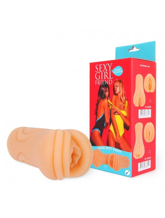 Телесный мастурбатор-вагина со складками на входе - Bior toys - в Омске купить с доставкой