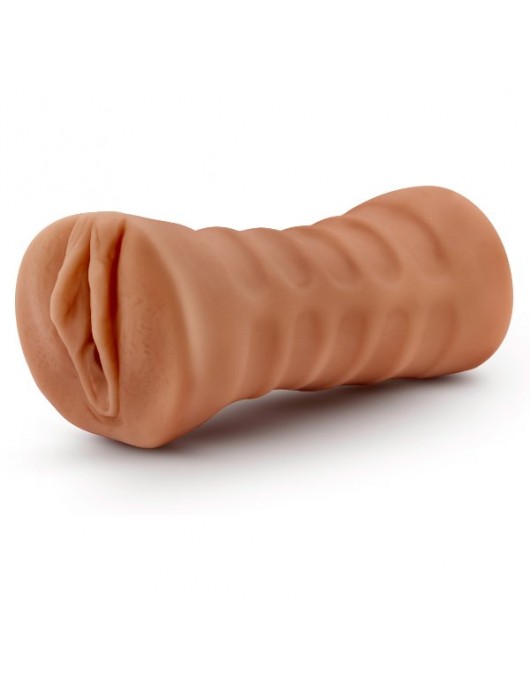 Мастурбатор-вагина цвета карамели Julieta с вибрацией - Blush Novelties - в Омске купить с доставкой