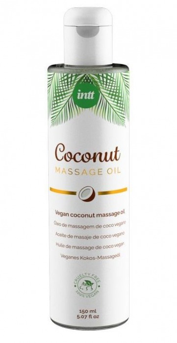 Массажное масло Vegan Coconut - 150 мл. - INTT - купить с доставкой в Омске