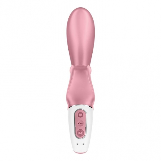 Розовый вибратор-кролик Hug Me - 21,2 см. - Satisfyer