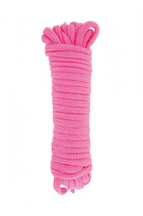 Розовая веревка для связывания Sweet Caress Rope - 10 метров - Sweet Caress - купить с доставкой в Омске