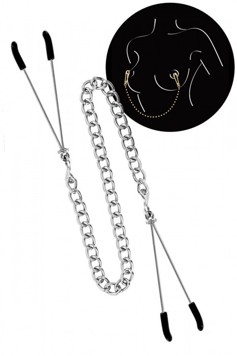 Регулируемые зажимы для сосков Sweet Caress Nipple Chain - Sweet Caress - купить с доставкой в Омске