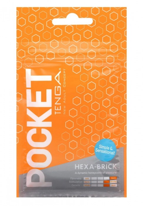 Карманный мастурбатор HEXA-BRICK - Tenga - в Омске купить с доставкой