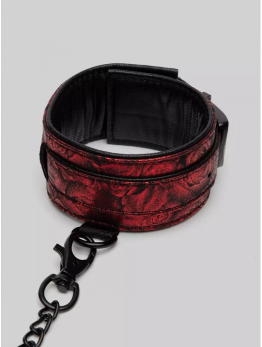 Красно-черные оковы Reversible Faux Leather Ankle Cuffs - Fifty Shades of Grey - купить с доставкой в Омске