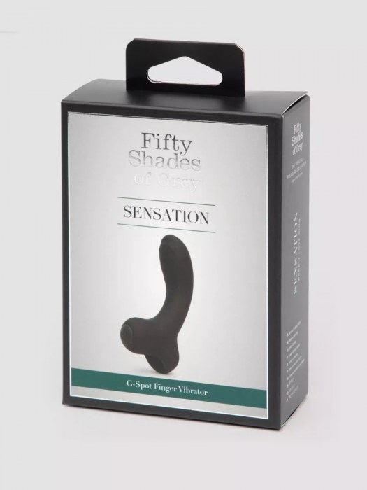 Черный вибратор на палец для G-стимуляции Sensation Rechargeable G-Spot Vibrator - Fifty Shades of Grey
