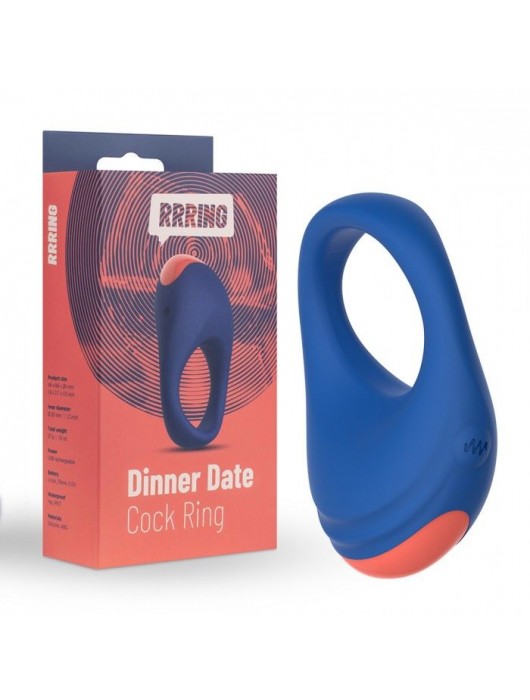 Синее эрекционное кольцо RRRING Dinner Date Cock Ring - FeelzToys - в Омске купить с доставкой