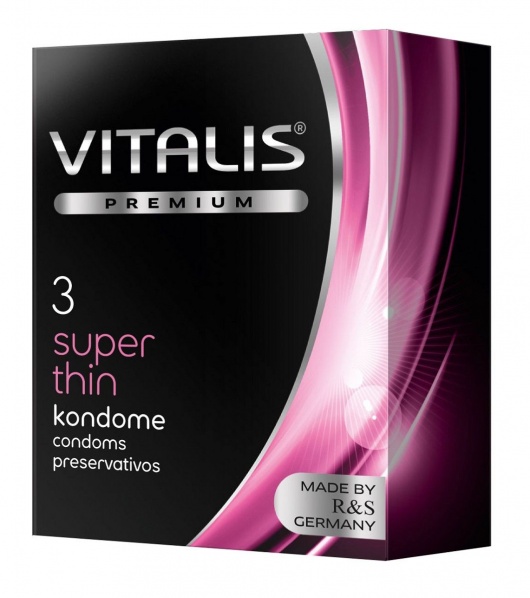 Ультратонкие презервативы VITALIS PREMIUM super thin - 3 шт. - Vitalis - купить с доставкой в Омске
