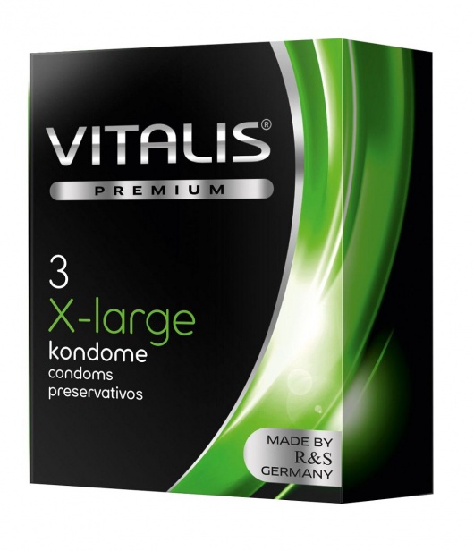 Презервативы увеличенного размера VITALIS PREMIUM x-large - 3 шт. - Vitalis - купить с доставкой в Омске