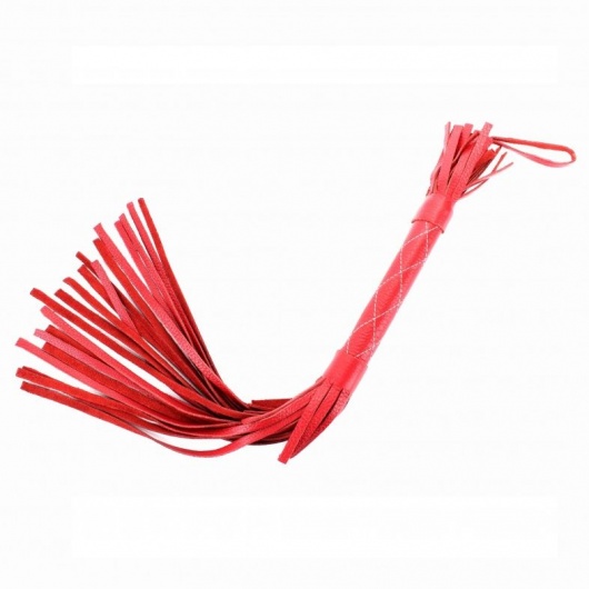 Красная плетка из натуральной кожи - БДСМ Арсенал - купить с доставкой в Омске