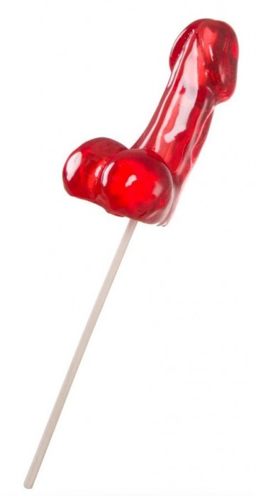 Красный леденец в форме фаллоса со вкусом виски - Sosuчki - купить с доставкой в Омске