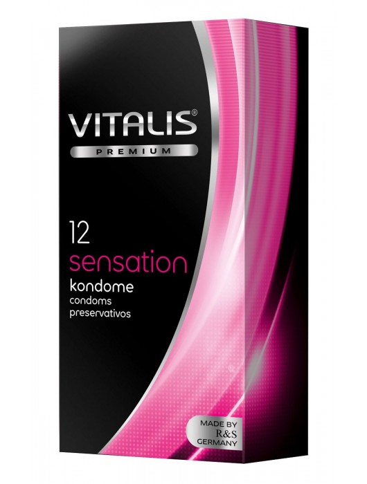 Презервативы VITALIS PREMIUM sensation с пупырышками и кольцами - 12 шт. - Vitalis - купить с доставкой в Омске