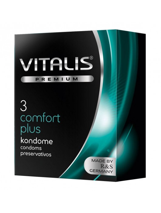 Контурные презервативы VITALIS PREMIUM comfort plus - 3 шт. - Vitalis - купить с доставкой в Омске