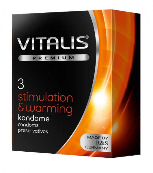 Презервативы VITALIS PREMIUM stimulation   warming с согревающим эффектом - 3 шт. - Vitalis - купить с доставкой в Омске