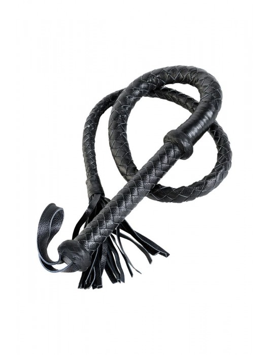Длинный кожаный кнут с хлопушками на конце - ToyFa - купить с доставкой в Омске