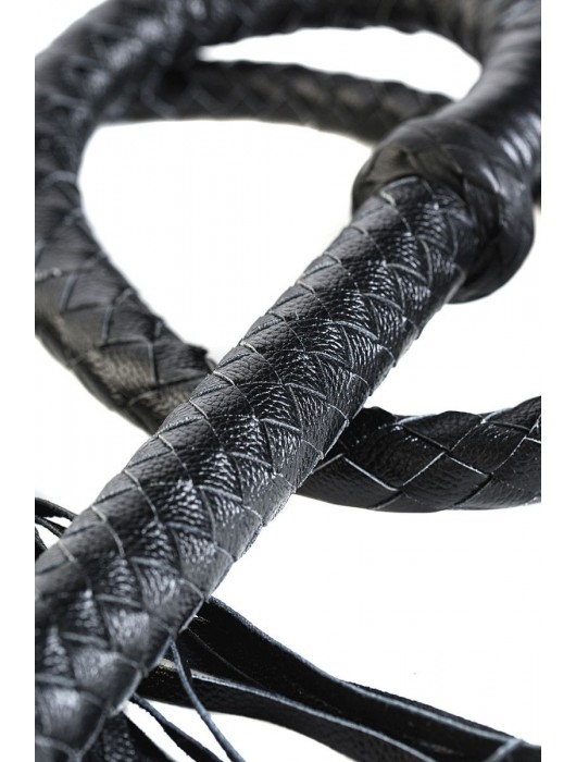 Длинный кожаный кнут с хлопушками на конце - ToyFa - купить с доставкой в Омске