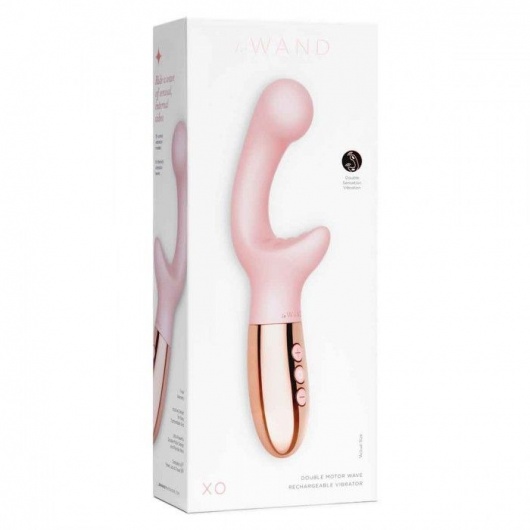 Розовый вибромассажер с двумя моторами Le Wand XO - 19 см. - Le Wand