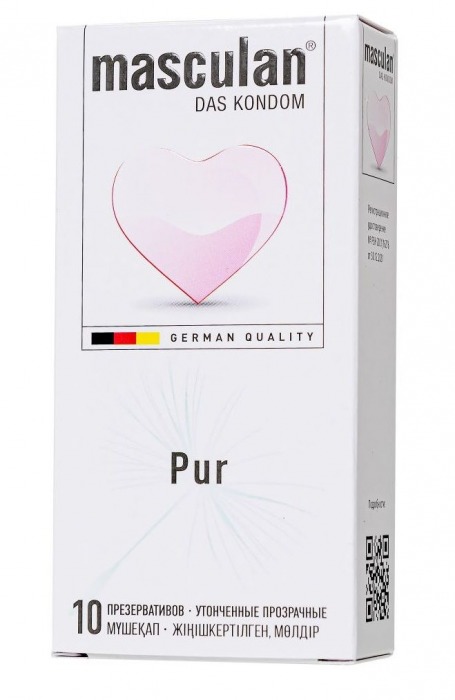 Супертонкие презервативы Masculan Pur - 10 шт. - Masculan - купить с доставкой в Омске