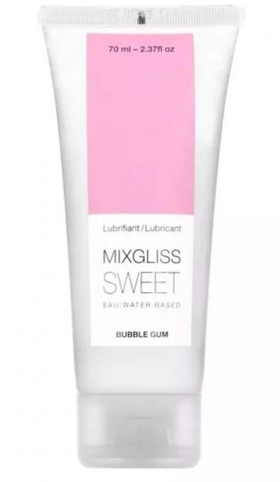 Смазка на водной основе Mixgliss Sweet с ароматом бабл-гам - 70 мл. - Mixgliss - купить с доставкой в Омске