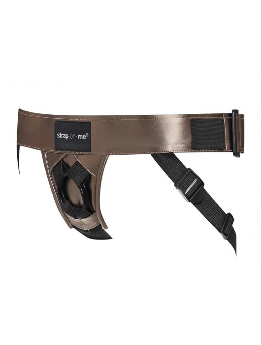 Бронзовый пояс для насадок Curious Harness - Strap-on-me - купить с доставкой в Омске