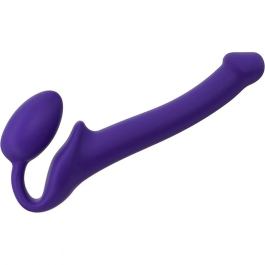 Фиолетовый безремневой страпон Silicone Bendable Strap-On - size S - Strap-on-me - купить с доставкой в Омске