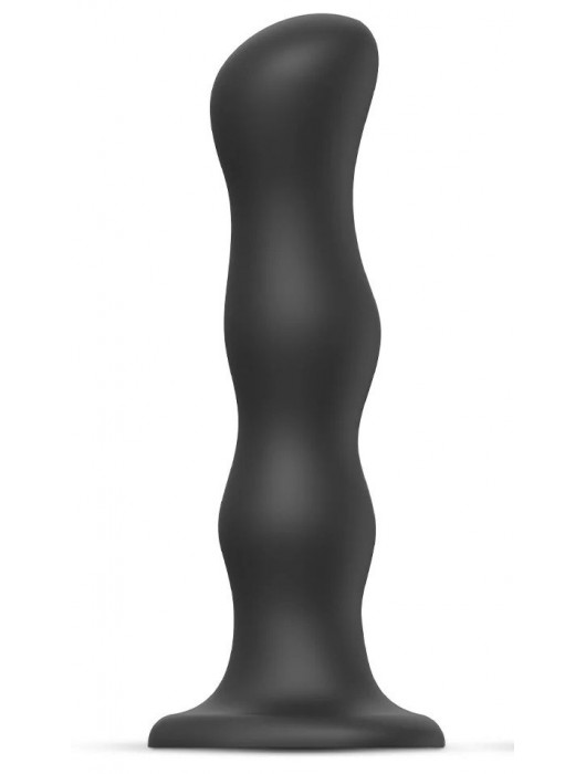 Черная насадка Strap-On-Me Dildo Geisha Balls size XL - Strap-on-me - купить с доставкой в Омске