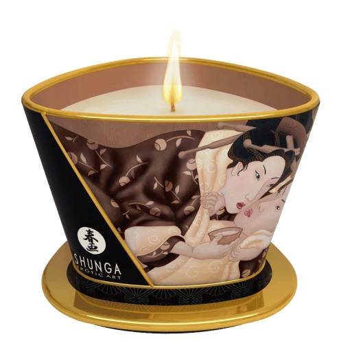 Массажная свеча Intoxicatin Chocolate с ароматом шоколада - 170 мл. - Shunga - купить с доставкой в Омске