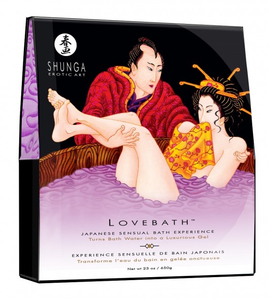 Соль для ванны Lovebath Sensual lotus, превращающая воду в гель - 650 гр. - Shunga - купить с доставкой в Омске