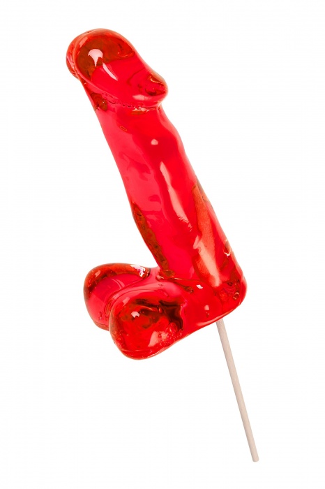 Красный леденец в форме члена со вкусом виски - 173 гр. - Sosuчki - купить с доставкой в Омске