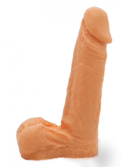 Реалистичный фаллоимитатор с мошонкой на трусиках Харнесс - 16,5 см. - LOVETOY (А-Полимер) - купить с доставкой в Омске