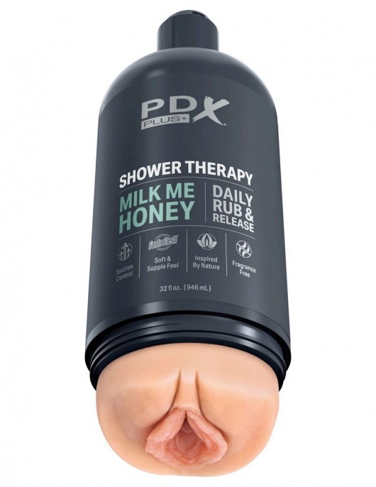 Телесный мастурбатор-вагина Shower Therapy Milk Me Honey - Pipedream - в Омске купить с доставкой
