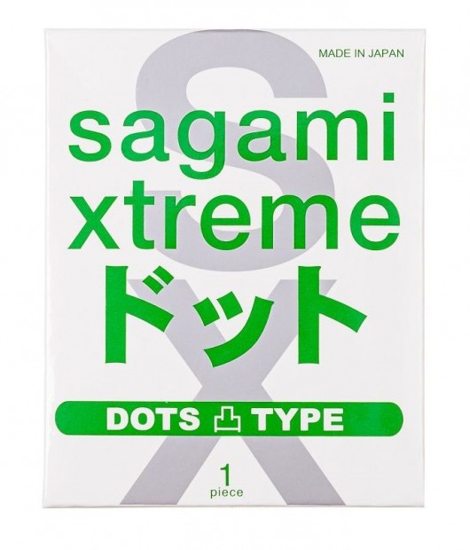 Презерватив Sagami Xtreme Type-E с точками - 1 шт. - Sagami - купить с доставкой в Омске
