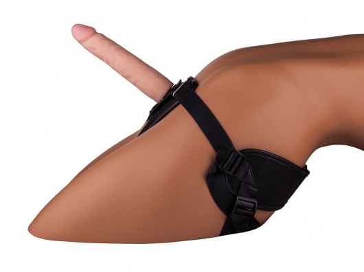 Женский страпон с реалистичной насадкой - 17 см. - LOVETOY (А-Полимер) - купить с доставкой в Омске